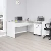 Rohový kancelářský stůl CORNO, pravý, bílý Náhled obrázku produktu 4