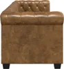 Side view of a brown Chesterfield sofa. Produktbild-Vorschau