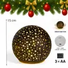 LED Deko-Kugel Schwarz 15cm mit Timer 6h/18h - Glaskugel Produktbild-Vorschau 3