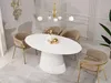 Owalny stół do jadalni 160x90 cm ELIAM - biały Podgląd zdjęcia produktu 2