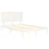 Massivholzbett ohne Matratze Weiß 140x190 cm Kiefernholz Produktbild-Vorschau 4