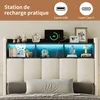 INONEFT Gestoffeerd bed 90x200 cm met USB-poort, Productafbeelding-voorbeeld 4