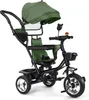 4 in 1 Baby-Dreirad Kinderdreirad Lenkstange Fahrrad Baby Produktbild-Vorschau 1