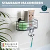 bremermann Duschkorb mit Haken zur Wandmontage, schwarz, Produktbild-Vorschau 2