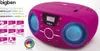 Przenośny odtwarzacz CD/radio z różowym portem USB Podgląd zdjęcia produktu 7
