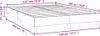 A diagram showing the dimensions of a bed frame. Voir les images du produit