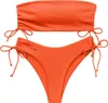 Damen Zweiteiliger Badeanzug Bandeau Bikini Set Hohe Taille Produktbild-Vorschau 3