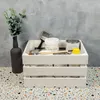 Creative Deco Caja de madera blanca, 40 x 30 x 23 cm Vista previa de la imagen del producto 4