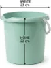3er Set Putzeimer aus Kunststoff Plastikeimer Ausguss 5L Produktbild-Vorschau 2