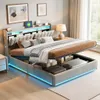 INONEFT Boxspringbett 140x190cm mit Stauraum, Hydraulisches Produktbild-Vorschau 1