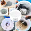 A collage of images showing pool skimmer socks being used and the product itself. Produktbild-Vorschau