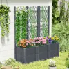 COSTWAY Jardinière avec treillis, treillage & arrosage Voir les images du produit 9
