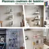 Szklana szafka na stojaku, kolekcja, 4 półki, 2 drzwi, Podgląd zdjęcia produktu 5