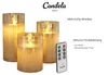 Candela Lights LED Kerzenglas 3er Set Gold Echtwachs inkl. Produktbild-Vorschau 5