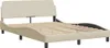vidaXL Bettgestell "Dover" Creme 120x200 cm Stoff Produktbild-Vorschau 3
