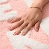 Badezimmerteppich rutschfest Waschbar Badteppich Rosa 50 x Produktbild-Vorschau 5