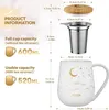 600 ml Teetasse mit Sieb und Deckel - Keramik Teebecher Set Produktbild-Vorschau 3