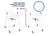 Two drying racks are shown side-by-side, with one highlighted to show its adjustable height feature. Produktbild-Vorschau