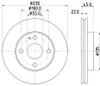2 Bremsscheiben innenbelüftet Ø 55 mm 22 mm HELLA passend Produktbild-Vorschau 5