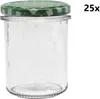 A clear glass jar with a green checkered lid, shown against a white background. The text '25x' is visible on the right side. Náhled obrázku produktu