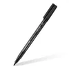 A black Staedtler Lumocolor permanent marker is shown against a white background. Produktbild-Vorschau