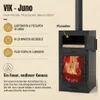 VIK Juno Pizzaofen Gartenkamin Schwarz – Outdoor Kamin & Produktbild-Vorschau 2