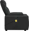 Side view of a black faux leather massage chair. Voir les images du produit