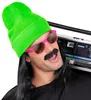 "Mütze Beanie Neon Grün"  Wolloptik Produktbild-Vorschau 3
