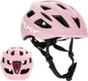 A pink Puky children's bicycle helmet is shown from two angles against a white background. Anteprima dell’immagine prodotto