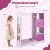 COSTWAY kinderkledingkast met spiegel, houten Productafbeelding-voorbeeld 3