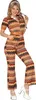 70S Hippie Jumpsuit Karneval Retro Look Psychedelisch Boho Produktbild-Vorschau 1