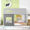 Kinderbett mit Lattenrost, 90x200 cm, Einzelbett, Hausbett Produktbild-Vorschau 3