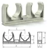 50x Doppel Rohrclip 20mm Rohrklemme Rohrhalter Clipser Produktbild-Vorschau 1