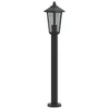 A black outdoor lamp post on a white background. Voir les images du produit