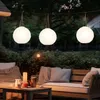 3er Set LED Solar Außen-Hängeleuchte, Lampion weiß, D 30 cm Produktbild-Vorschau 5