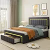 okwish 140×200 Polsterbett mit Schubladen und Rollen, Produktbild-Vorschau 3