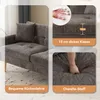 Merax 2-Sitzer Doppelsofa mit dicken Kissen, Holzbeinen und Produktbild-Vorschau 3