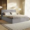 MOTIVENA Boho Polsterbett 180x200 mit Bettkasten, Metall Produktbild-Vorschau 1