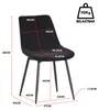 Albatros BOSA Samtstuhl Schwarz – 2er-Set Esszimmerstühle Produktbild-Vorschau 5