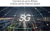 A futuristic depiction of a city skyline at night, with glowing lines representing data connections and the '5G' logo prominently displayed. Anteprima dell’immagine prodotto