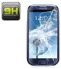 A cracked screen protector for a Samsung Galaxy S3 Mini phone, with a "9H" hardness rating icon. Produktbild-Vorschau