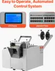 A product image showcasing an automated cutting machine with its control panel and display. Produktbild-Vorschau