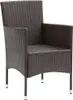 vidaXL Garten-Essstühle 4 Stk. Poly Rattan Braun -  Produktbild-Vorschau 4