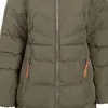 Close-up of a green puffer jacket. Voir les images du produit