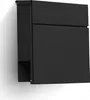 A black mailbox mounted on a white wall. Anteprima dell’immagine prodotto