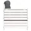 CLORIS Gartensofa mit Armlehne und Kissen Weiß Massivholz Produktbild-Vorschau 5