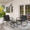 3dílný houpací bistro set, sada terasového nábytku se 2 Náhled obrázku produktu 3