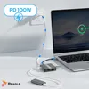 USB C Hub 7in1 Adapter 2x HDMI 4K 60Hz 100W PD Schnellladen Produktbild-Vorschau 6