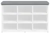 Lavice na boty bílá 82 x 32 x 50 cm Materiál na bázi dřeva Náhled obrázku produktu 4