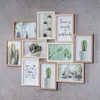 Bilderrahmen Holz 55x47cm Eiche Braun Weiß 10 Fotos 10x15 Produktbild-Vorschau 3